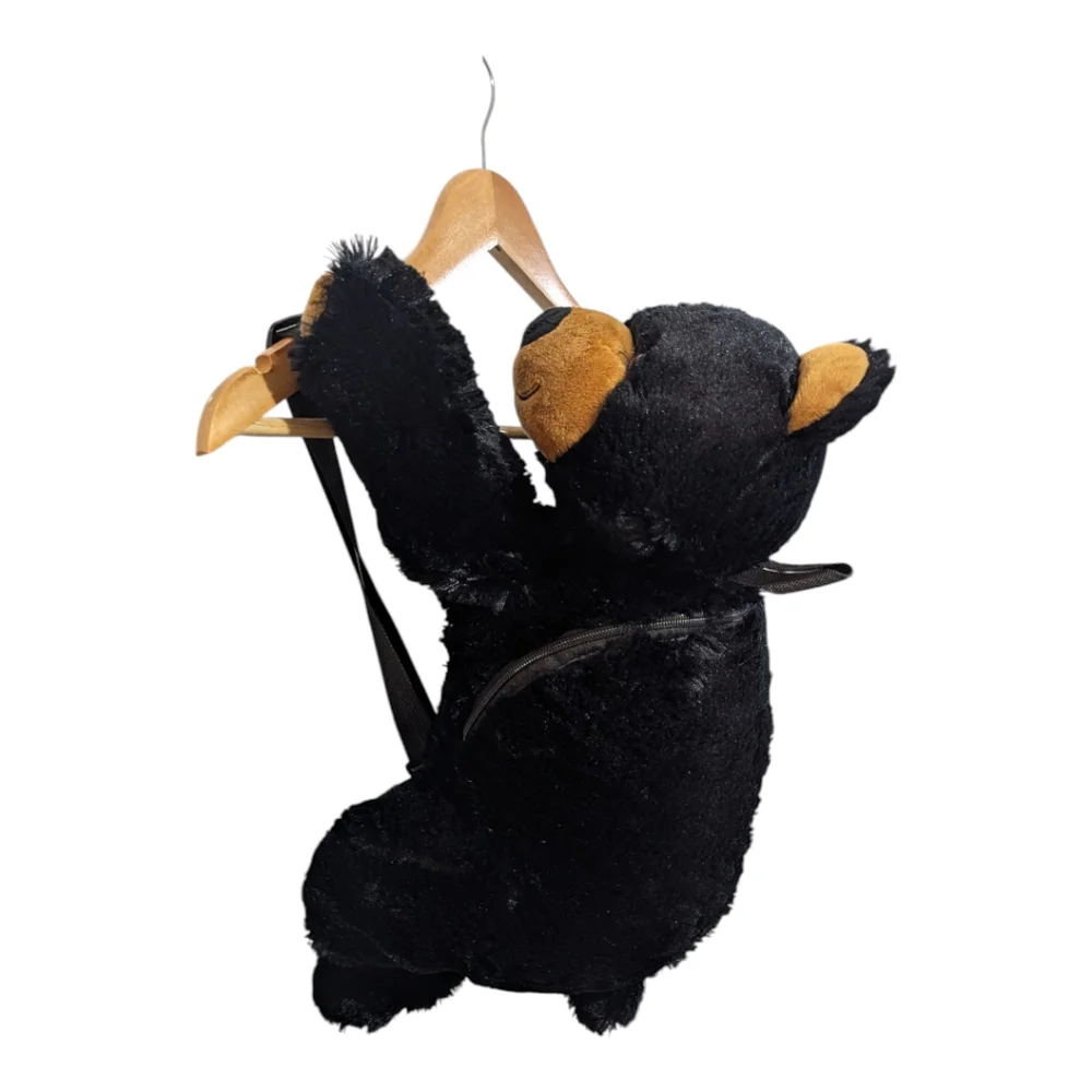 Unipak Kid's Black Bear Plush Backpack